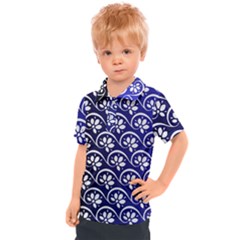 Pattern Floral Flowers Leaves Botanical Kids  Polo T-shirt