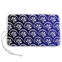 Pattern Floral Flowers Leaves Botanical Pen Storage Case (l)