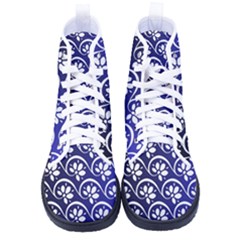 Pattern Floral Flowers Leaves Botanical Men s High-top Canvas Sneakers