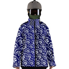 Pattern Floral Flowers Leaves Botanical Men s Zip Ski And Snowboard Waterproof Breathable Jacket by Maspions