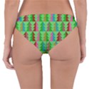 Trees Pattern Retro Pink Red Yellow Holidays Advent Christmas Reversible Hipster Bikini Bottoms View2