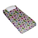 Pattern Flowers Leaves Green Purple Pink Fitted Sheet (Single Size) View2