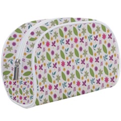 Pattern Flowers Leaves Green Purple Pink Make Up Case (large)