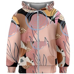 Abstract Boho Bohemian Style Retro Vintage Kids  Zipper Hoodie Without Drawstring by Proyonanggan