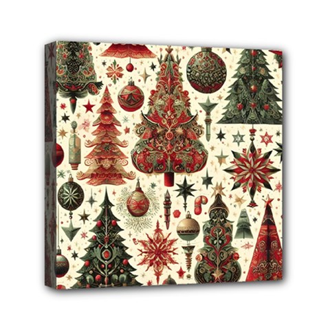 Christmas Decoration Mini Canvas 6  X 6  (stretched) by Bedest