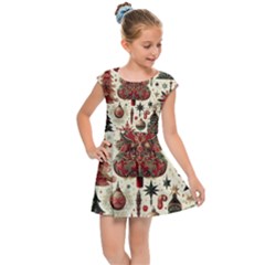 Christmas Decoration Kids  Cap Sleeve Dress by Bedest