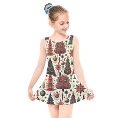 Christmas Decoration Kids  Skater Dress Swimsuit by Bedest