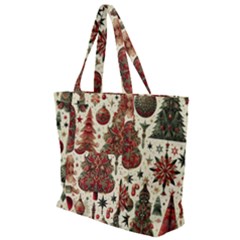 Christmas Decoration Zip Up Canvas Bag by Bedest