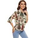 Christmas Decoration Women s Quarter Sleeve Pocket Shirt View2