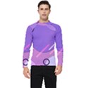 Colorful Labstract Wallpaper Theme Men s Long Sleeve Rash Guard View1