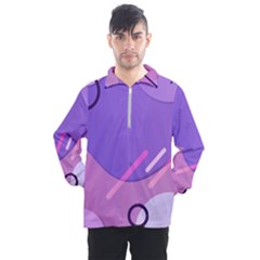 Colorful Labstract Wallpaper Theme Men s Half Zip Pullover by Apen