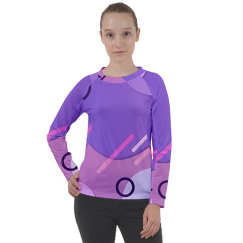 Colorful Labstract Wallpaper Theme Women s Long Sleeve Raglan T-shirt by Apen