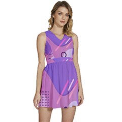 Colorful Labstract Wallpaper Theme Sleeveless High Waist Mini Dress by Apen