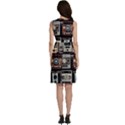 Retro Cameras Old Vintage Antique Technology Wallpaper Retrospective Sleeveless Dress With Pocket View4