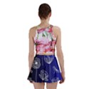 Pattern Floral Leaves Botanical White Flowers Mini Skirt View2