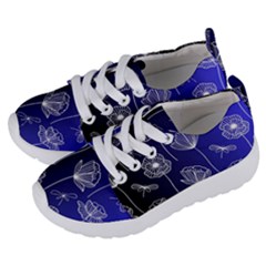 Pattern Floral Leaves Botanical White Flowers Kids  Lightweight Sports Shoes