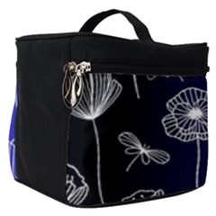 Pattern Floral Leaves Botanical White Flowers Make Up Travel Bag (small)