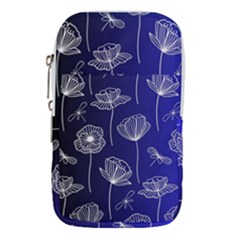 Pattern Floral Leaves Botanical White Flowers Waist Pouch (small)