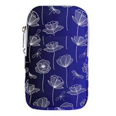 Pattern Floral Leaves Botanical White Flowers Waist Pouch (large)