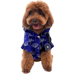 Pattern Floral Leaves Botanical White Flowers Dog Coat