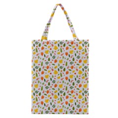 Background Pattern Flowers Leaves Autumn Fall Colorful Leaves Foliage Classic Tote Bag