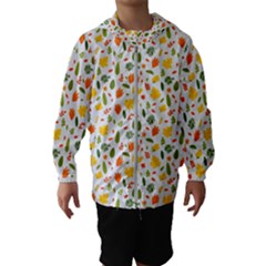 Background Pattern Flowers Leaves Autumn Fall Colorful Leaves Foliage Kids  Hooded Windbreaker