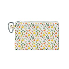 Background Pattern Flowers Leaves Autumn Fall Colorful Leaves Foliage Canvas Cosmetic Bag (small) by Maspions