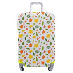 Background Pattern Flowers Leaves Autumn Fall Colorful Leaves Foliage Luggage Cover (medium)