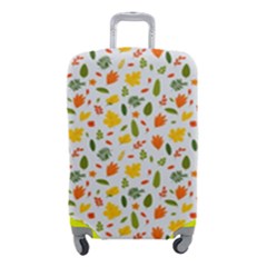 Background Pattern Flowers Leaves Autumn Fall Colorful Leaves Foliage Luggage Cover (small)