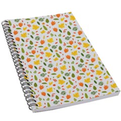 Background Pattern Flowers Leaves Autumn Fall Colorful Leaves Foliage 5 5  X 8 5  Notebook