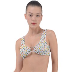 Background Pattern Flowers Leaves Autumn Fall Colorful Leaves Foliage Ring Detail Bikini Top