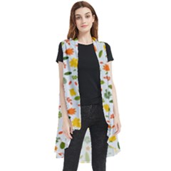 Background Pattern Flowers Leaves Autumn Fall Colorful Leaves Foliage Sleeveless Chiffon Waistcoat Shirt