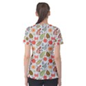 Background Pattern Flowers Design Leaves Autumn Daisy Fall Women s Sport Mesh T-Shirt View2