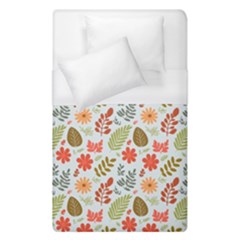 Background Pattern Flowers Design Leaves Autumn Daisy Fall Duvet Cover (single Size)