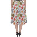 Background Pattern Flowers Design Leaves Autumn Daisy Fall Classic Midi Skirt View2