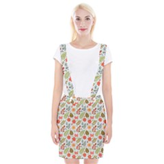 Background Pattern Flowers Design Leaves Autumn Daisy Fall Braces Suspender Skirt by Maspions