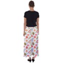 Background Pattern Flowers Design Leaves Autumn Daisy Fall Flared Maxi Skirt View2