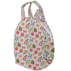 Background Pattern Flowers Design Leaves Autumn Daisy Fall Travel Backpack