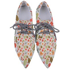 Background Pattern Flowers Design Leaves Autumn Daisy Fall Pointed Oxford Shoes