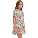 Background Pattern Flowers Design Leaves Autumn Daisy Fall Kids  Sweet Collar Dress View2