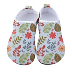 Background Pattern Flowers Design Leaves Autumn Daisy Fall Men s Sock-style Water Shoes