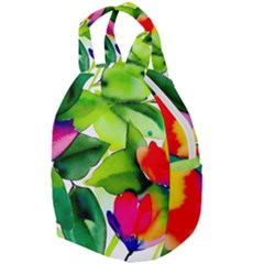 Watercolor Flowers Leaves Foliage Nature Floral Spring Travel Backpack