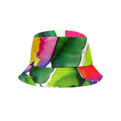 Watercolor Flowers Leaves Foliage Nature Floral Spring Bucket Hat (kids) by Maspions