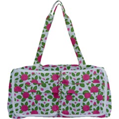 Flowers Leaves Roses Pattern Floral Nature Background Multi Function Bag by Maspions