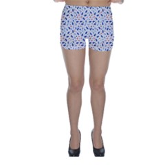 Background Pattern Floral Leaves Flowers Skinny Shorts by Maspions