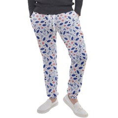 Background Pattern Floral Leaves Flowers Men s Jogger Sweatpants