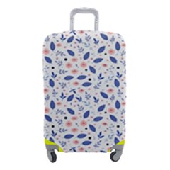 Background Pattern Floral Leaves Flowers Luggage Cover (small)