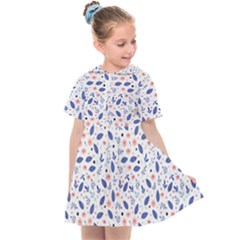 Background Pattern Floral Leaves Flowers Kids  Sailor Dress by Maspions