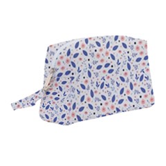 Background Pattern Floral Leaves Flowers Wristlet Pouch Bag (medium)