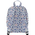 Background Pattern Floral Leaves Flowers Zip Up Backpack View3